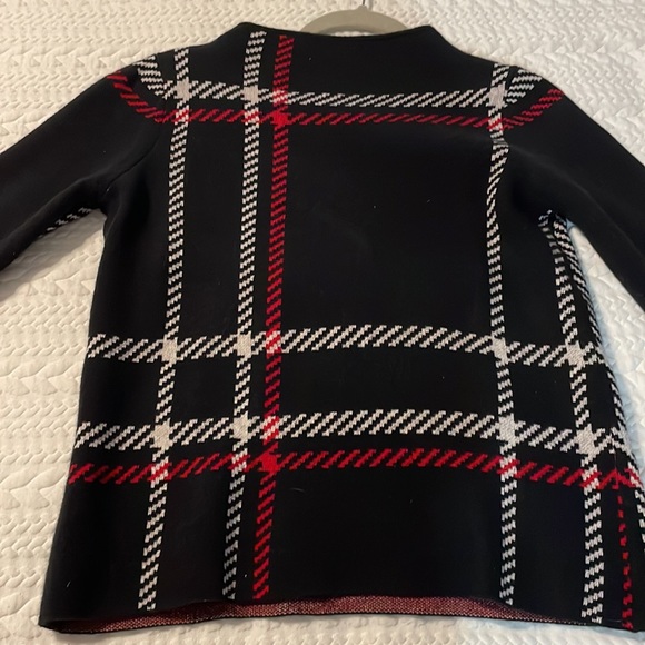Ann Taylor Black, Red, and White mock neck sweater - XS - Picture 3 of 5